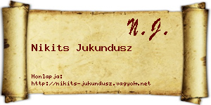 Nikits Jukundusz névjegykártya